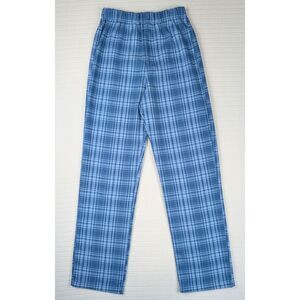 Brandy Melville Womens Blue Plaid Flannel Pants Small 24x29 Elastic Waist Lounge